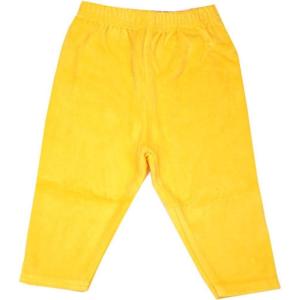 Zutano Yellow Velour Leggings, Unisex, 0-6 Months