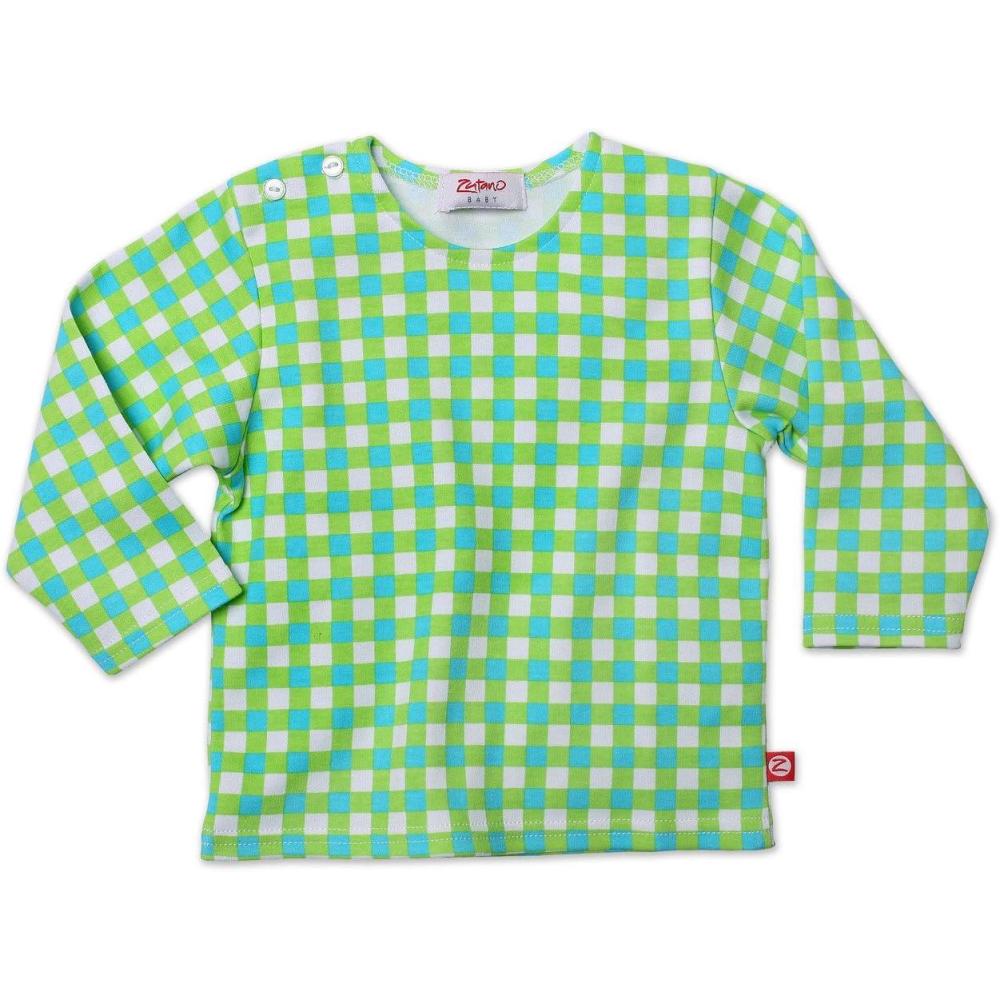 imageZutano Unisex Baby Fair And Square Long Sleeve T ShirtLime