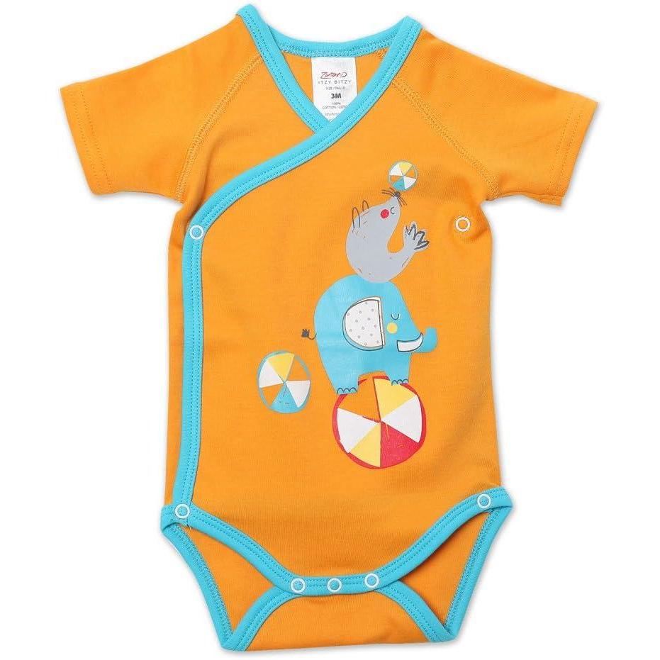 imageZutano UnisexBaby Newborn Showtime Screen Short Sleeve Wrap Orange 3 Months
