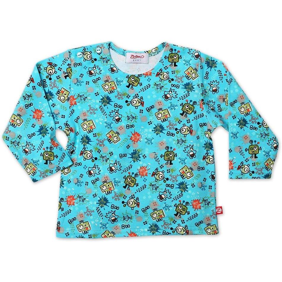 imageZUTANO Baby Boys Messy Bots Long Sleeve T shirtPool