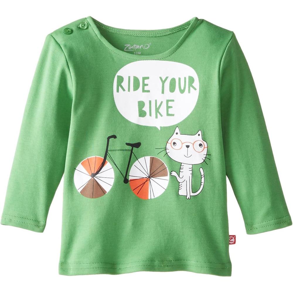 imageZutano Baby Boys Happy Camper Long Sleeve TShirtApple