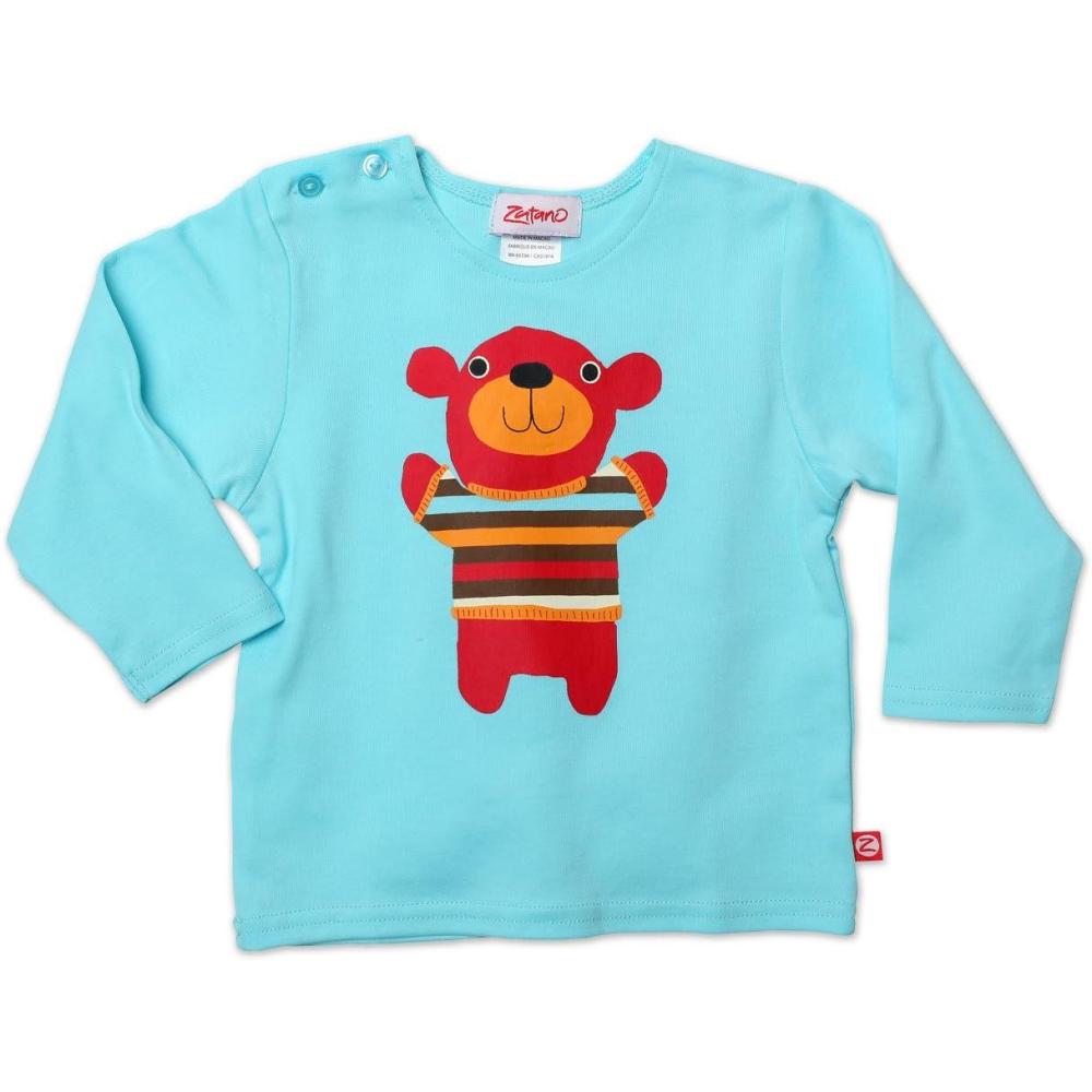 imageZutano Baby Boys Happy Camper Long Sleeve TShirtAqua