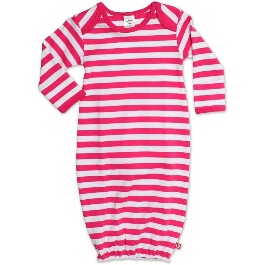imageZutano BabyGirls Newborn Primary Stripe GownFuchsia