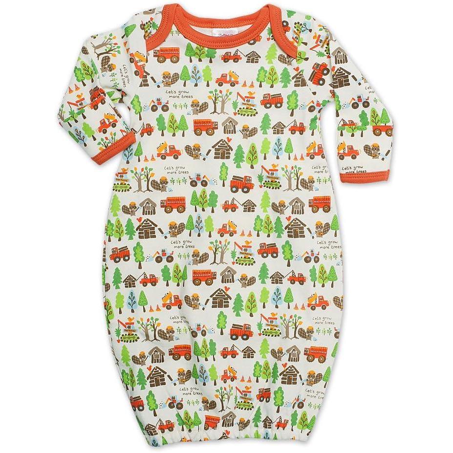 imageZutano UnisexBaby Newborn Busy Beaver GownOats