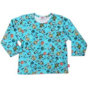 ZUTANO Baby Boys Messy Bots Long Sleeve T shirt(Pool)