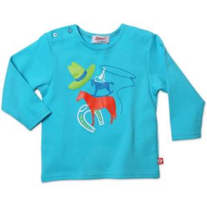 Zutano Baby Boys Lasso Screen Long Sleeve T Shirt, Pool(Pool)