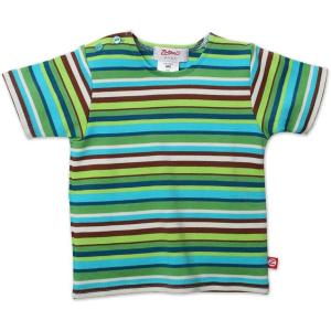 Zutano Unisex Baby Multi Stripe Short Sleeve T Shirt(Chocolate)
