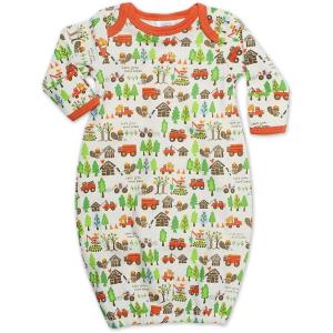 Zutano Unisex-Baby Newborn Busy Beaver Gown(Oats)