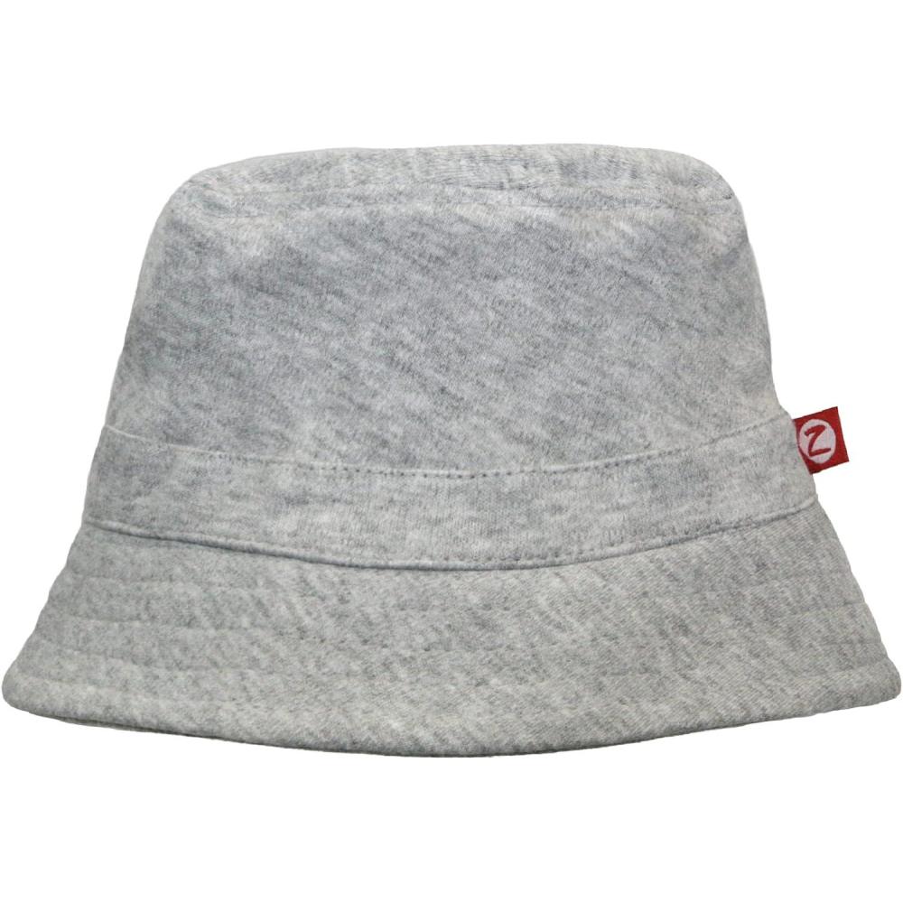 imageZutano Bucket Sun Hat for Toddlers and Babies Cotton Summer Baby Hat with Floppy Wide Brim Heather GrayBucket Hat 2T