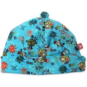 ZUTANO Baby Boys Messy Bots Hat(Pool)