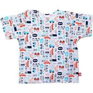 Zutano Beep Beep T-Shirt (Baby) – White-6 Months