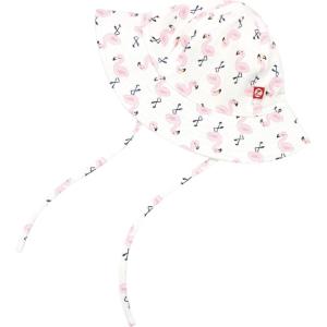 Zutano Bucket Sun Hat for Toddlers and Babies, Cotton Summer Baby Hat with Floppy, Wide Brim, Pretty Flamingo, 18M(18 Months)