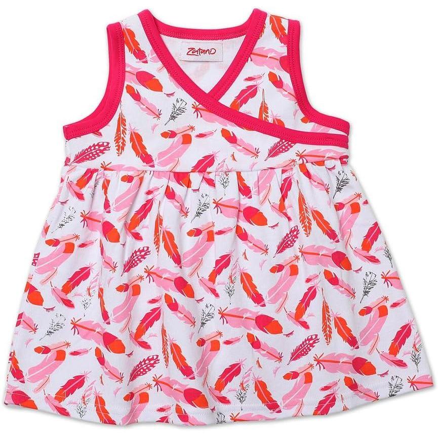 imageZutano BabyGirls Newborn Digital Surplice DressFuchsia
