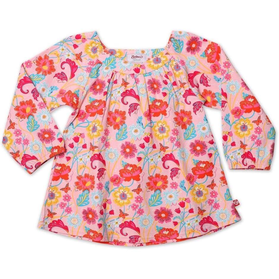 imageZutano Little Girls Secret Garden Long Sleeve Viola TopPink