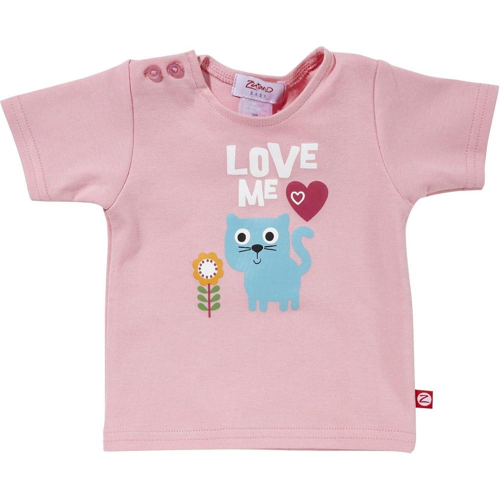 imageZutano Baby Girls SS Screen Tshirt Pink 24 Months