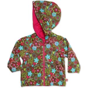 Zutano Baby Girls’ Sugar Bramble Reversible Zip Hoodie(Chocolate)