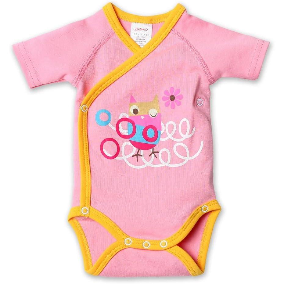imageZutano Baby Girls Elephants Screen Ss Wrap BodyOwls