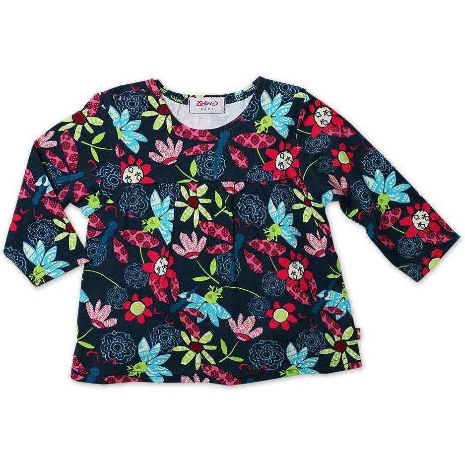imageZutano Baby Girls Moonflower Peasant TopNavy