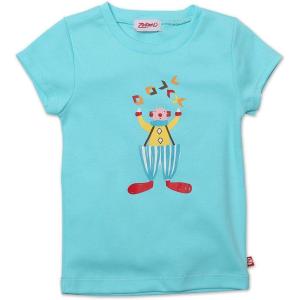 Zutano Little Girls’ Juggling Screen Cap Sleeve Tee(Aqua)