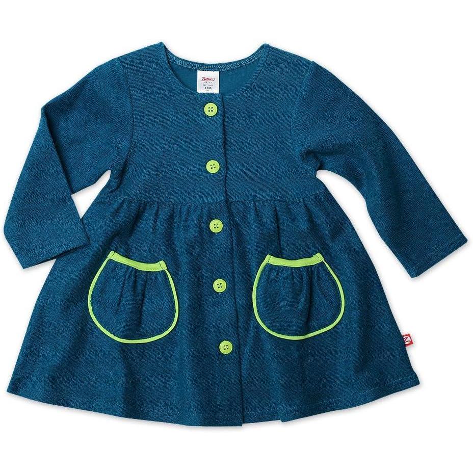 imageZutano BabyGirls Newborn Terry Loop DressBlue