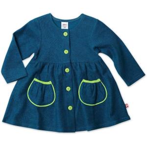 Zutano Baby-Girls Newborn Terry Loop Dress(Blue)