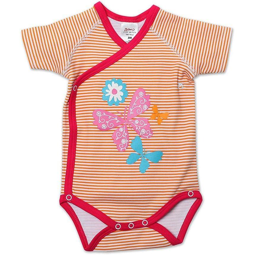 imageZutano Baby Girls Flutter Screen Short Sleeve WrapOrange