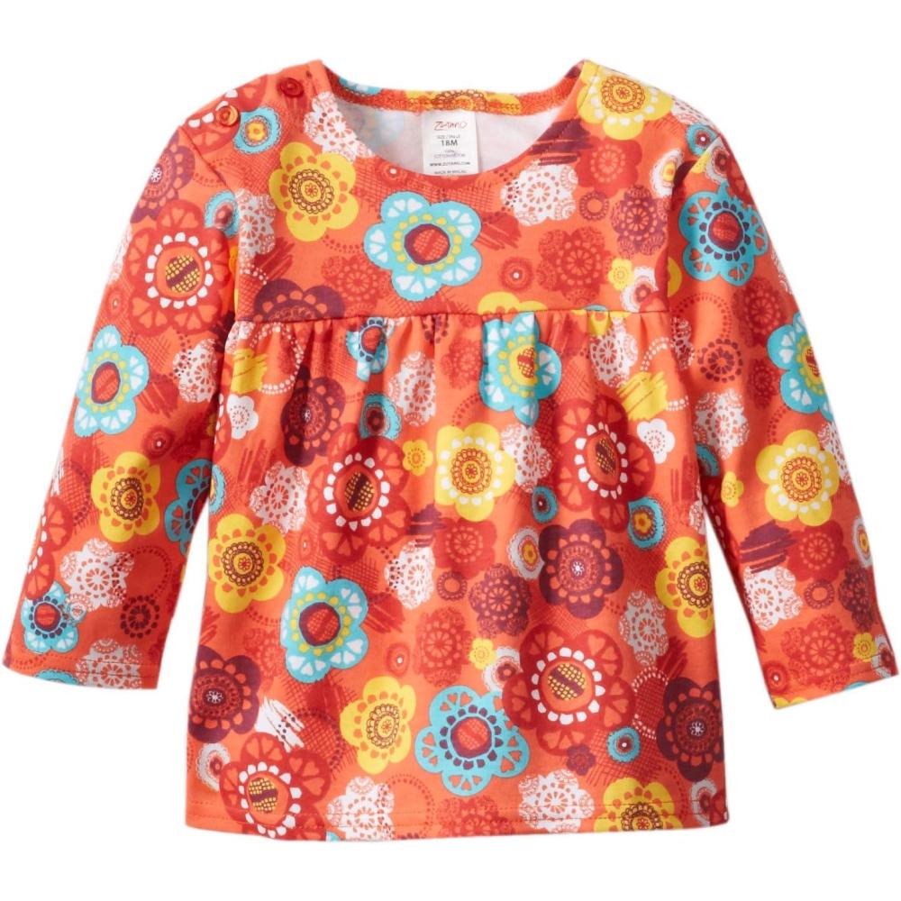 imageZutano Baby Girls Friendly Bird Peasant TopMandarin
