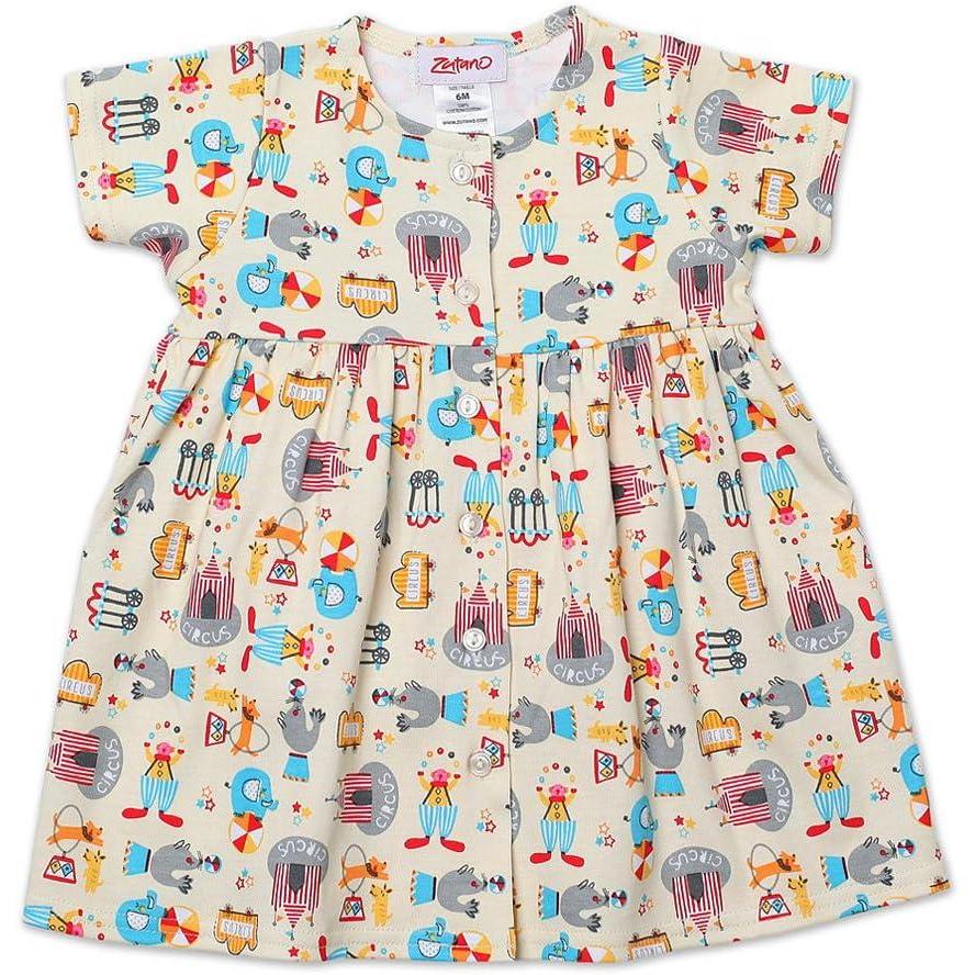 imageZutano Baby Girls Le Cirque Shorts Sleeve DressCream