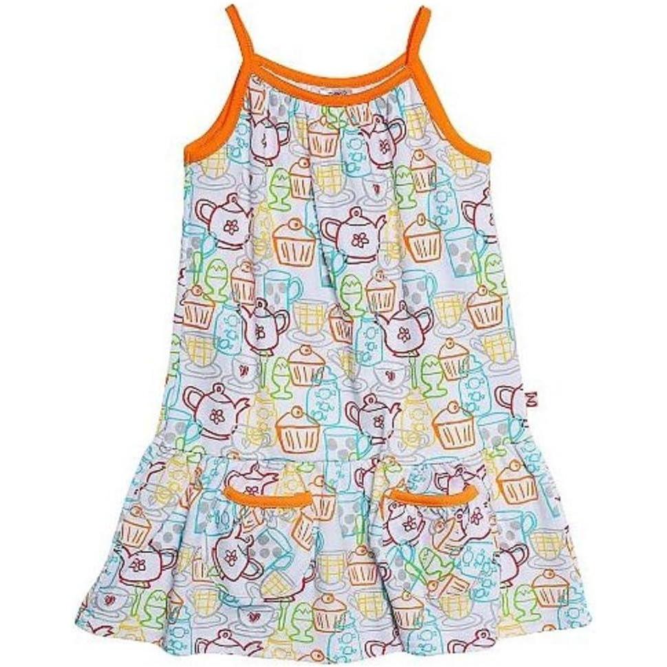 imageZutano Cups and Cakes Puff Pocket Dress Toddler Girls 2T Multi