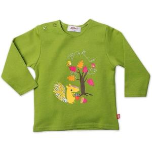 Zutano Baby Girls’ Nutkin Long Sleeve Screen T Shirt(Moss)