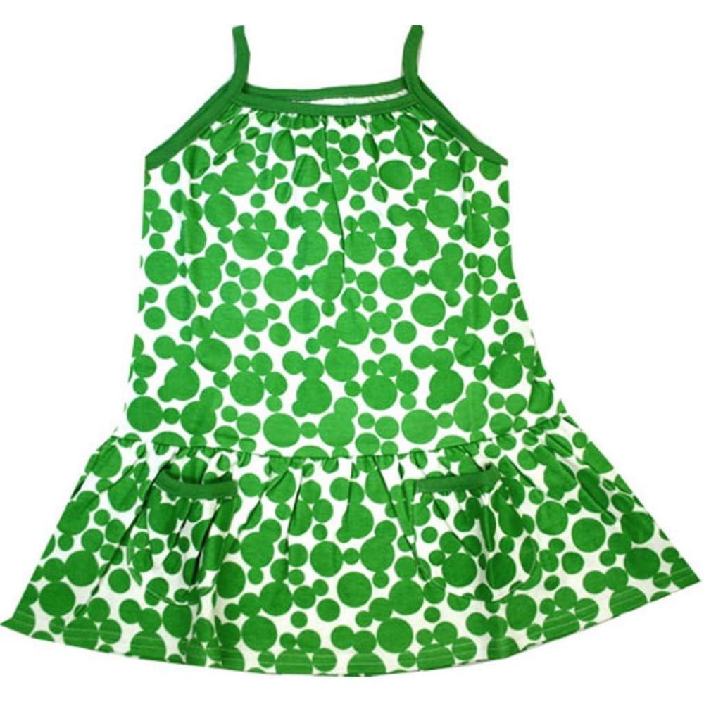 imageZutano Pebbles Green and White Puff Pocket Dress Toddler Girls 2T