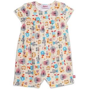 Zutano Baby-Girls Newborn Le Cirque Cap Sleeve Romper(Cream)
