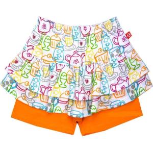 Zutano Cups & Cakes Ruffle Shorts, Toddler Girls 2-4 T (2T) White