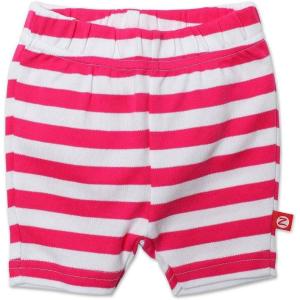 Zutano Baby Girls’ Pastel Stripe Bike Shorts(Pink/White)
