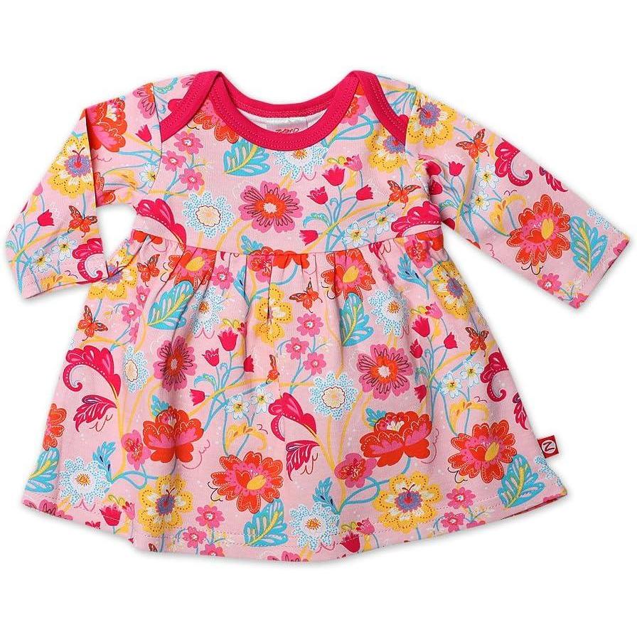 imageZutano BabyGirls Newborn Secret Garden Long Sleeve DressPink