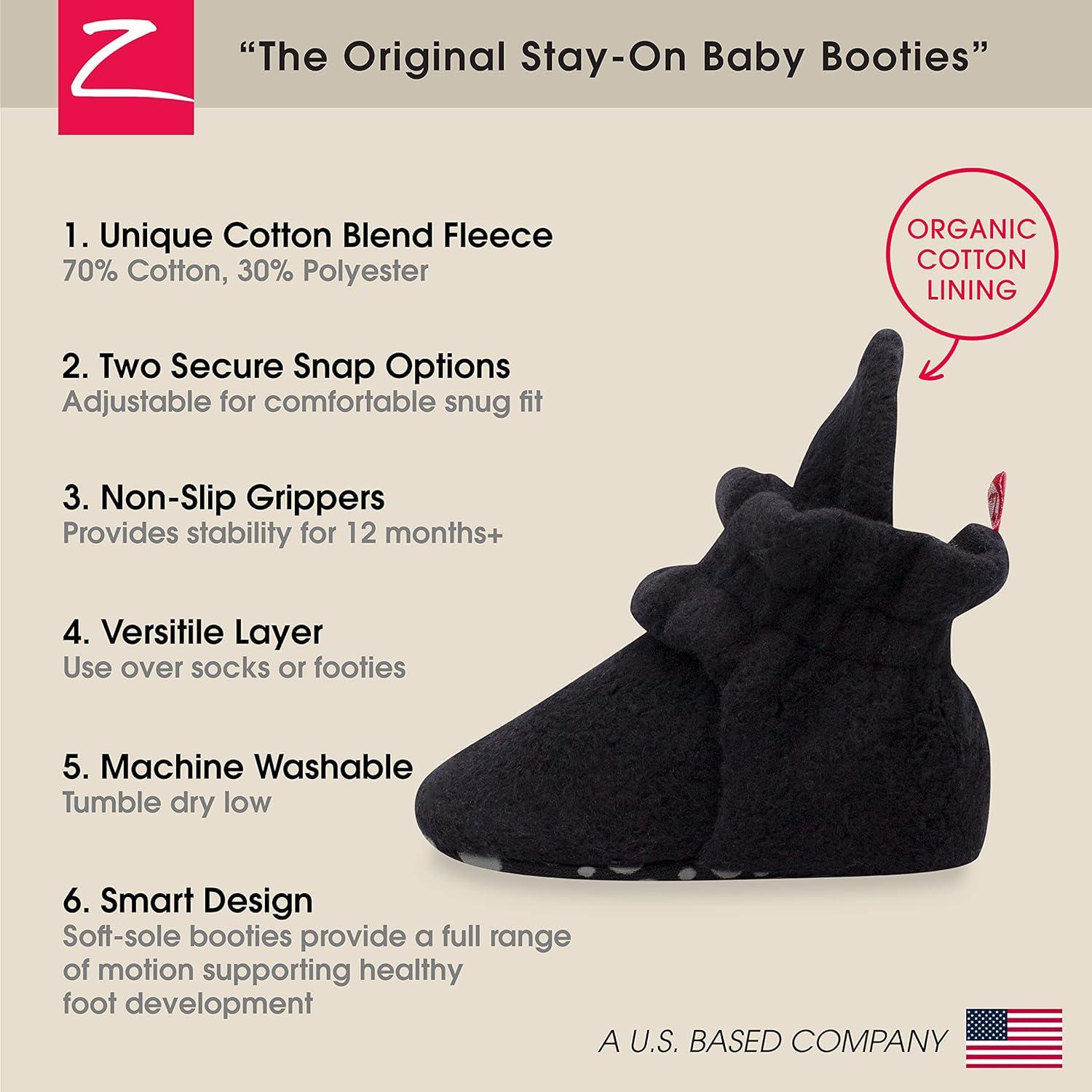 imageZutano Baby Boys Cozie Fleece Baby Booties With GrippersBlack