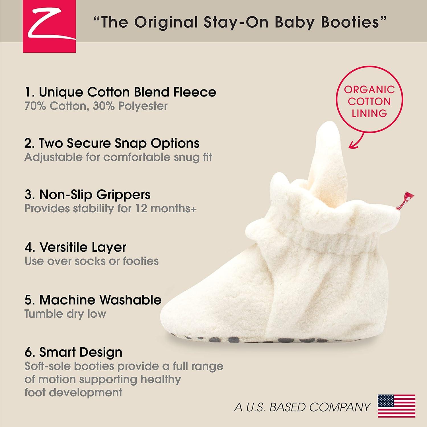 imageZutano Baby Boys Cozie Fleece Baby Booties With GrippersCream