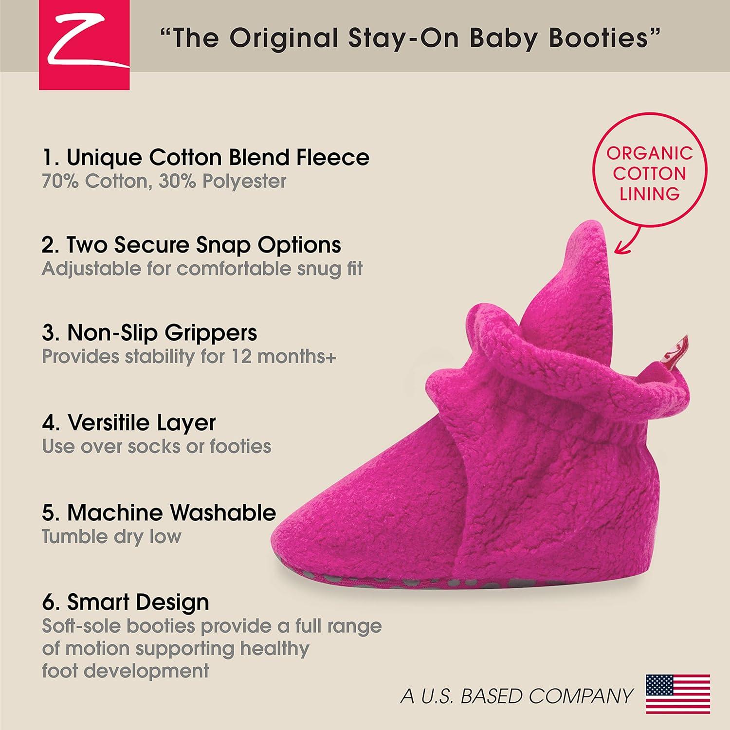 imageZutano Baby Boys Cozie Fleece Baby Booties With GrippersFuchsia