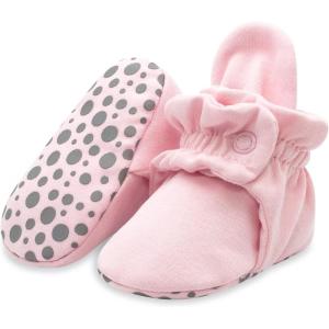 Zutano Baby Organic Cotton Booties(Baby Pink Solid)