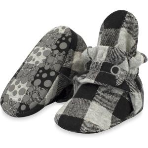 Zutano Baby Organic Cotton Booties(Buffalo Check)