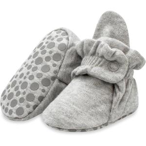 Zutano Baby Organic Cotton Booties(Gray Heather)