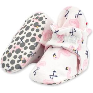 Zutano Baby Organic Cotton Booties(Pink Flamingo)