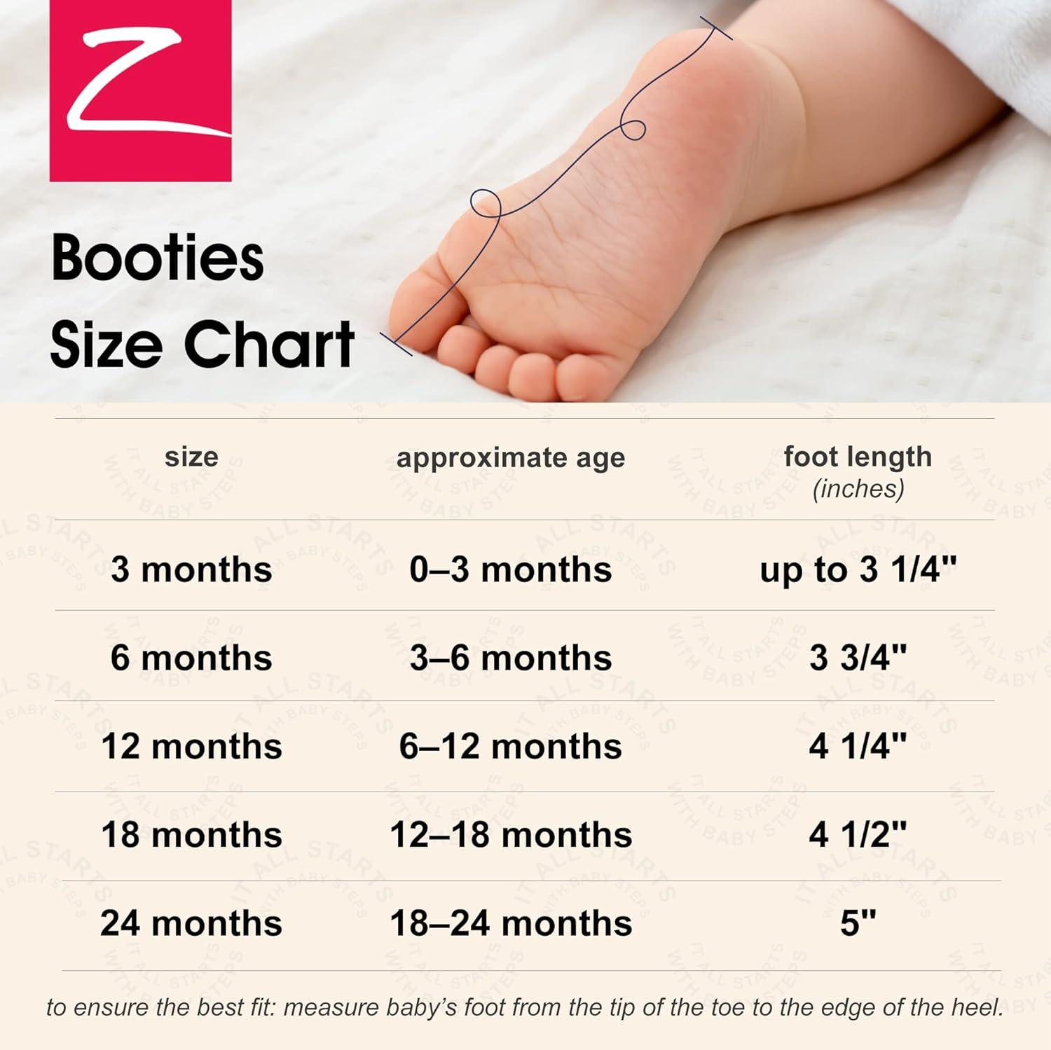 imageZutano Unisex Organic Cotton Baby Booties StayOn and NonSlip Newborn to ToddlerPink Flamingo