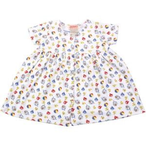 Zutano Beach Ball Short Sleeve Dress White