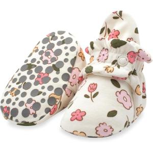 Zutano Unisex Organic Cotton Baby Booties, Stay-On and Non-Slip, Newborn to Toddler(Wildflowers)