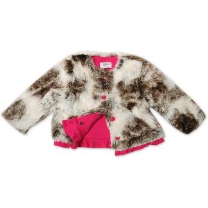 Zutano Baby Girls’ Shaggy Jacket(Chocolate/Fuchsia)