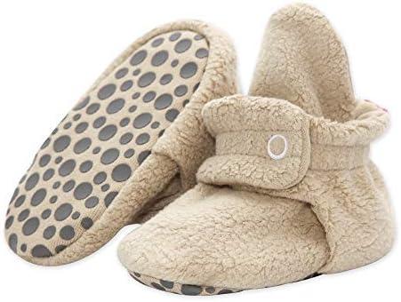 imageZutano Cozie Fleece Baby Booties with Grippers StayOn Baby Shoes Bundle 12M