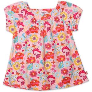 Zutano Little Girls’ Secret Garden Short Sleeve Viola Top(Pink)