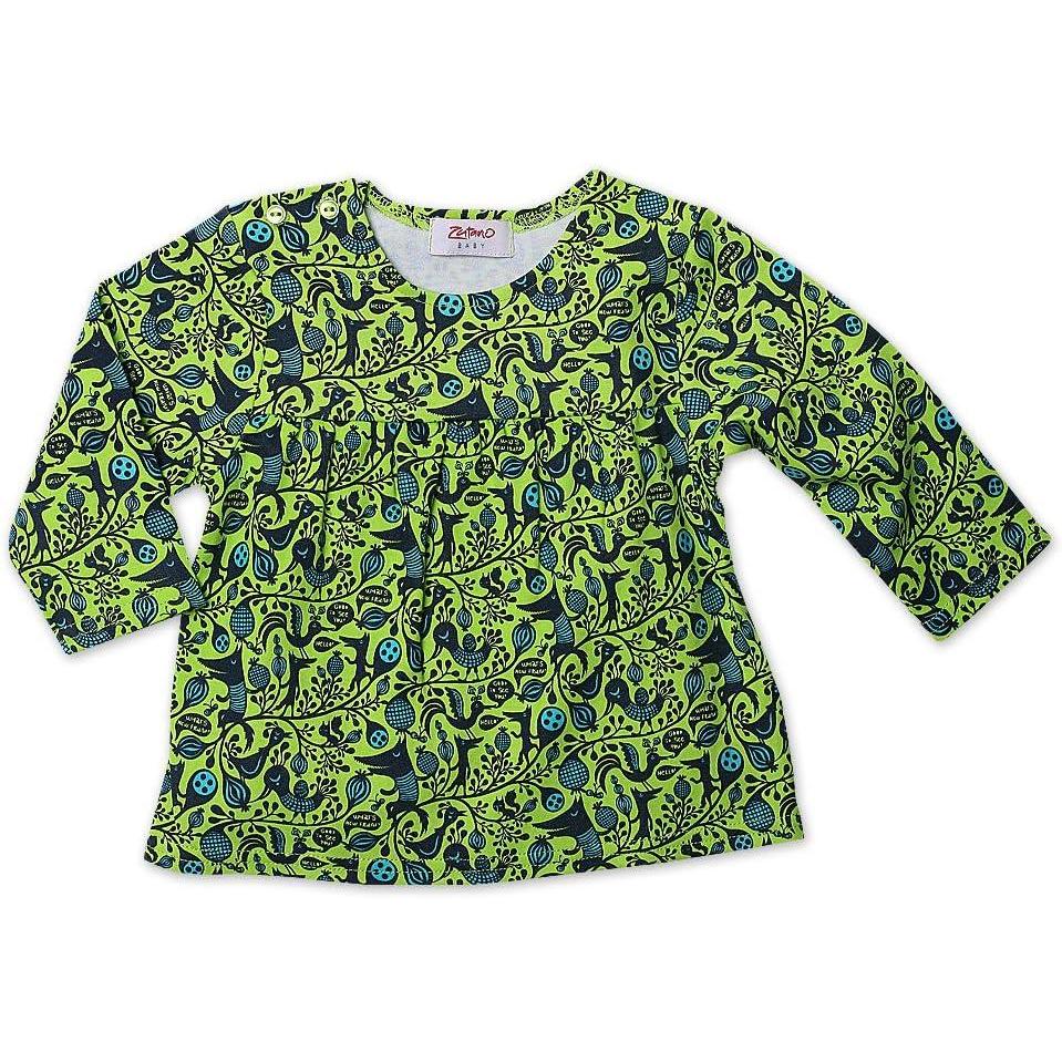 imageZUTANO Baby Girls Hello Friends Peasant TopLime
