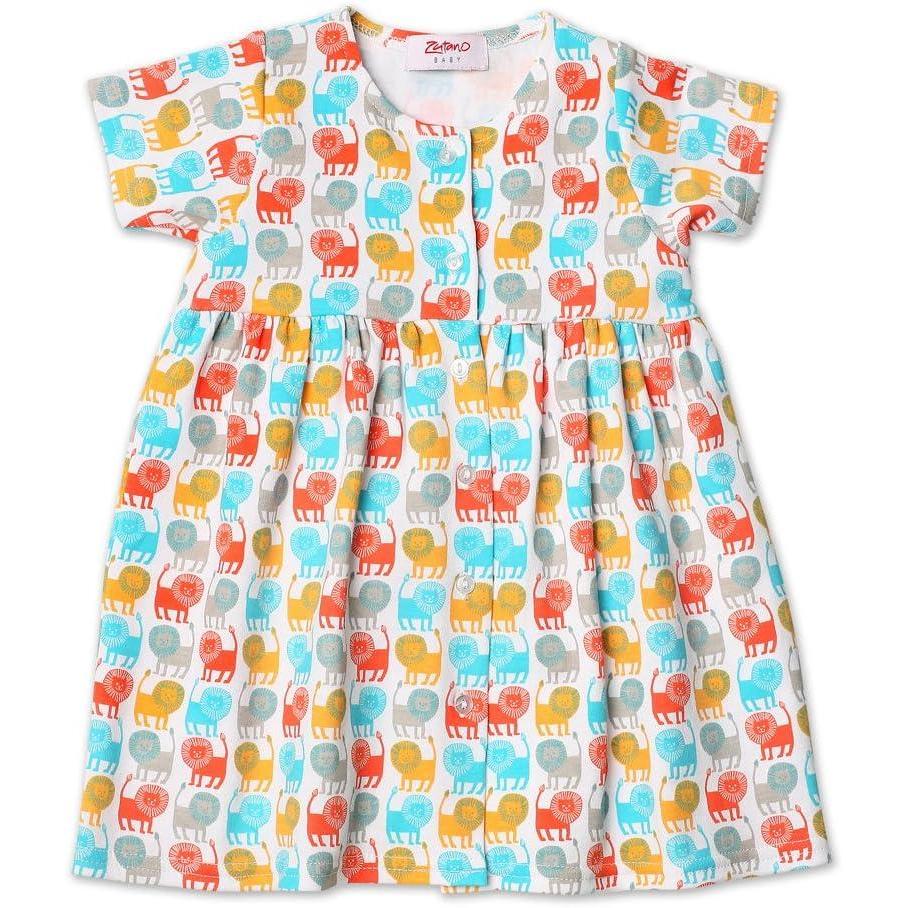 imageZutano Lions Short Sleeve Dress White